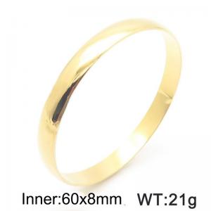 Stainless Steel Gold-plating Bangle Gold bracelet, European and American cross-border jewelry, high-end electroplated fashion stainless steel, women's DIY bracelet, jewelry wholesale - KB202998-LO