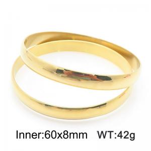 Stainless Steel Gold-plating Bangle - KB203003-LO