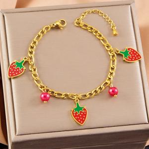 Stainless Steel Gold-plating Bracelet - KB203010-WGLJ