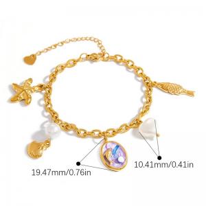 Stainless Steel Gold-plating Bracelet - KB203029-WGYYH