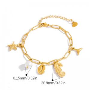 Stainless Steel Gold-plating Bracelet - KB203032-WGYYH