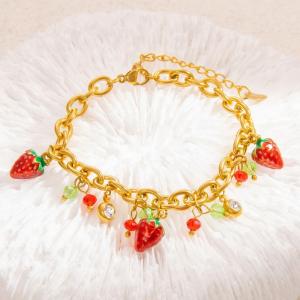 Stainless Steel Gold-plating Bracelet - KB203034-WGYYH