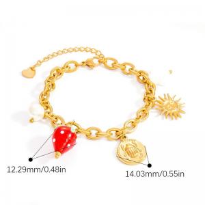 Stainless Steel Gold-plating Bracelet - KB203038-WGYYH