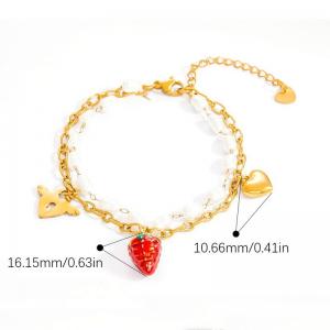 Stainless Steel Gold-plating Bracelet - KB203039-WGYYH