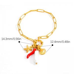 Stainless Steel Gold-plating Bracelet - KB203043-WGYYH