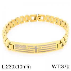 Stainless steel laser logo bracelet - KB203079-Z