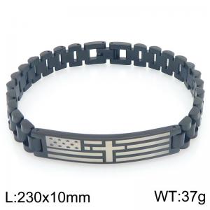 Stainless steel laser logo bracelet - KB203080-Z