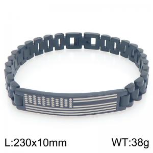 Stainless steel laser logo bracelet - KB203083-Z