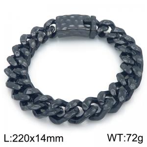 Stainless Steel Black-plating Bracelet - KB203086-KJX