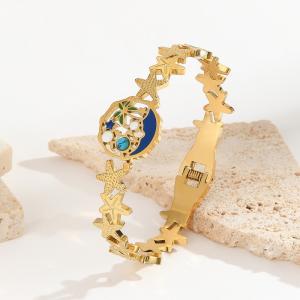 Stainless Steel Gold-plating Bangle - KB203127-SXSJ