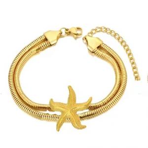 Stainless Steel Gold-plating Bracelet - KB203135-SXSJ