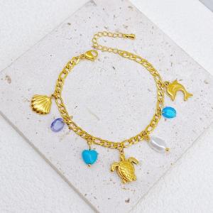 Stainless Steel Gold-plating Bracelet - KB203138-SXSJ