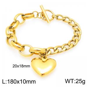 Stainless Steel Gold-plating Bracelet - KB203170-Z