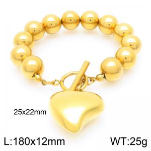 Stainless Steel Gold-plating Bracelet - KB203176-Z