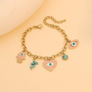 Stainless Steel Gold-plating Bracelet - KB203180-SXSJ