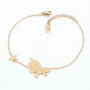 Stainless Steel Gold-plating Bracelet - KB203186-QY