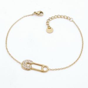 Stainless Steel Stone Bracelet - KB203191-QY