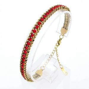 Stainless Steel Stone Bracelet - KB203208-SP