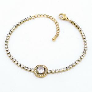 Stainless Steel Stone Bracelet - KB203210-SP