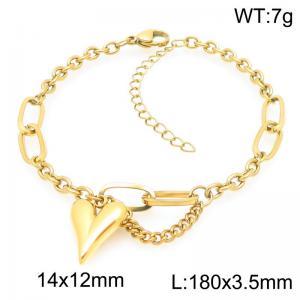 Stainless Steel Gold-plating Bracelet - KB203238-Z