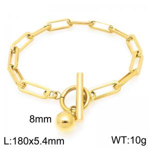 Stainless Steel Gold-plating Bracelet - KB203240-Z
