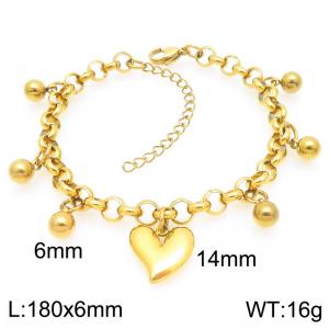 Stainless Steel Gold-plating Bracelet - KB203243-Z