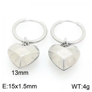 Women Stainless Steel Love Heart Earrings - KB203311-Z