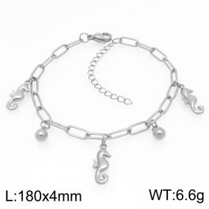 Personality Stainless Steel Bracelet Shell Conch Pendant Adjustable Paperclip Chain Bracelets Gifts - KB203345-ZG