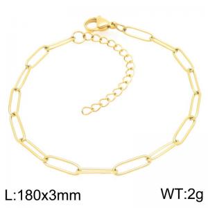 Stainless Steel Square Chain Bracelet Gold Silver Color - KB203366-ZG