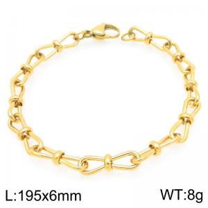 Fashion Stainless Steel Knot Link Bracelet Gold Silver Color - KB203376-Z