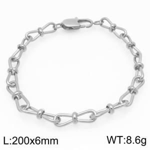 Fashion Stainless Steel Knot Link Bracelet Gold Silver Color - KB203377-Z