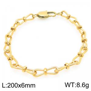 Fashion Stainless Steel Knot Link Bracelet Gold Silver Color - KB203378-Z