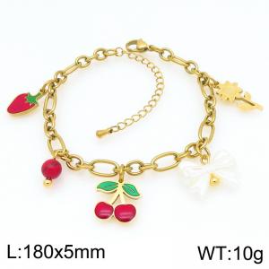 Stainless Steel Gold-plating Bracelet - KB203462-Z
