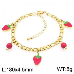 Stainless Steel Gold-plating Bracelet - KB203464-Z
