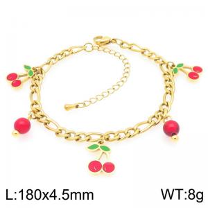 Stainless Steel Gold-plating Bracelet - KB203465-Z