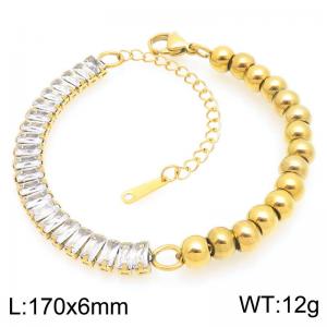 Stainless Steel Stone Bracelet - KB203563-Z