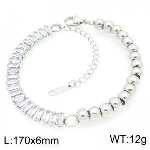 Stainless Steel Stone Bracelet - KB203564-Z