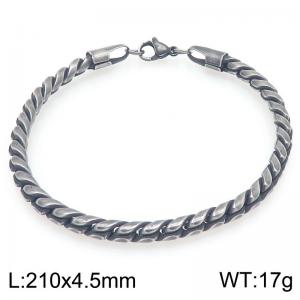 Stainless steel 210 × 4.5mm special chain lobster buckle men's temperament boiled black bracelet - KB203614-ZCG