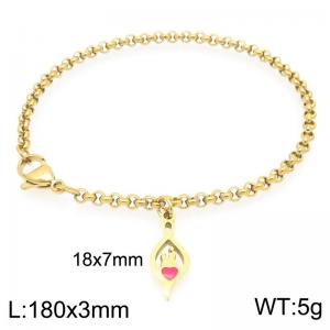 Women Gold-Plated Stainless Steel Delicate Mother Day Charm Bracelet - KB203644-Z