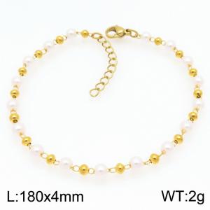 Stainless steel bead bracelet - KB203716-Z