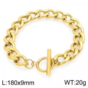 Stainless steel gold bracelet - KB203731-Z