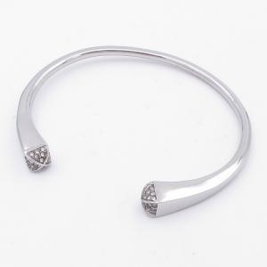 Stainless Steel Stone Bangle - KB203746-LK