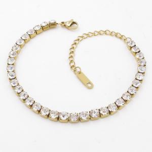 Stainless Steel Stone Bracelet - KB203771-SP