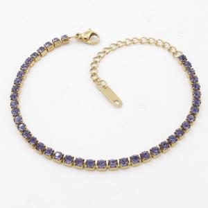 Stainless Steel Stone Bracelet - KB203773-SP