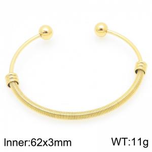 Stainless Steel Gold-plating Bangle - KB204074-LO