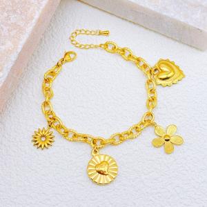 Stainless Steel Gold-plating Bracelet - KB204079-SXSJ