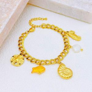 Stainless Steel Gold-plating Bracelet - KB204080-SXSJ