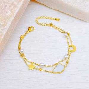 Stainless Steel Gold-plating Bracelet - KB204081-SXSJ