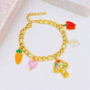 Stainless Steel Gold-plating Bracelet - KB204082-SXSJ