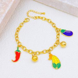 Stainless Steel Gold-plating Bracelet - KB204083-SXSJ